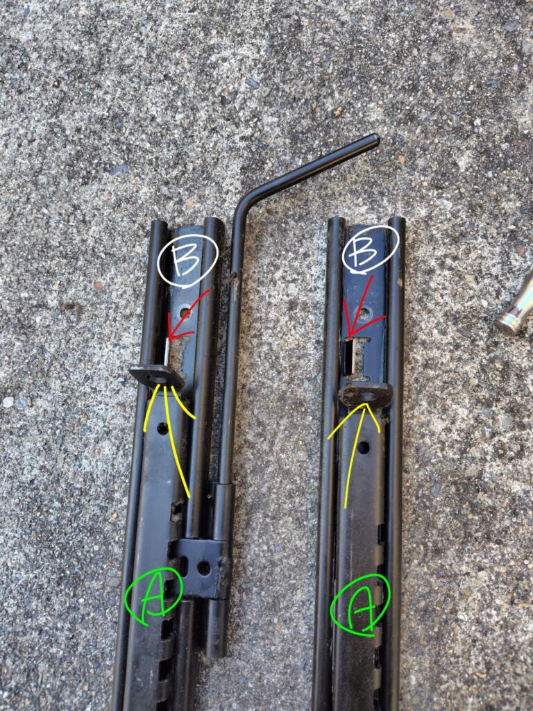 ジムニー　JA11　シートレール　加工