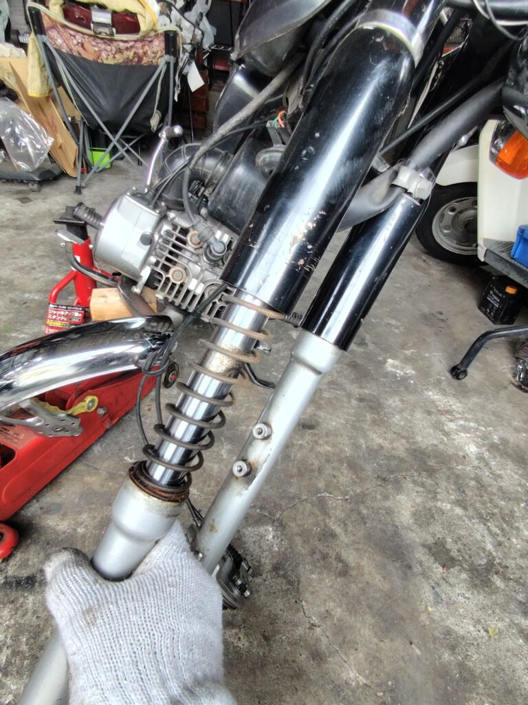 K90　フロントフォークオイル漏れ　オーバーホール