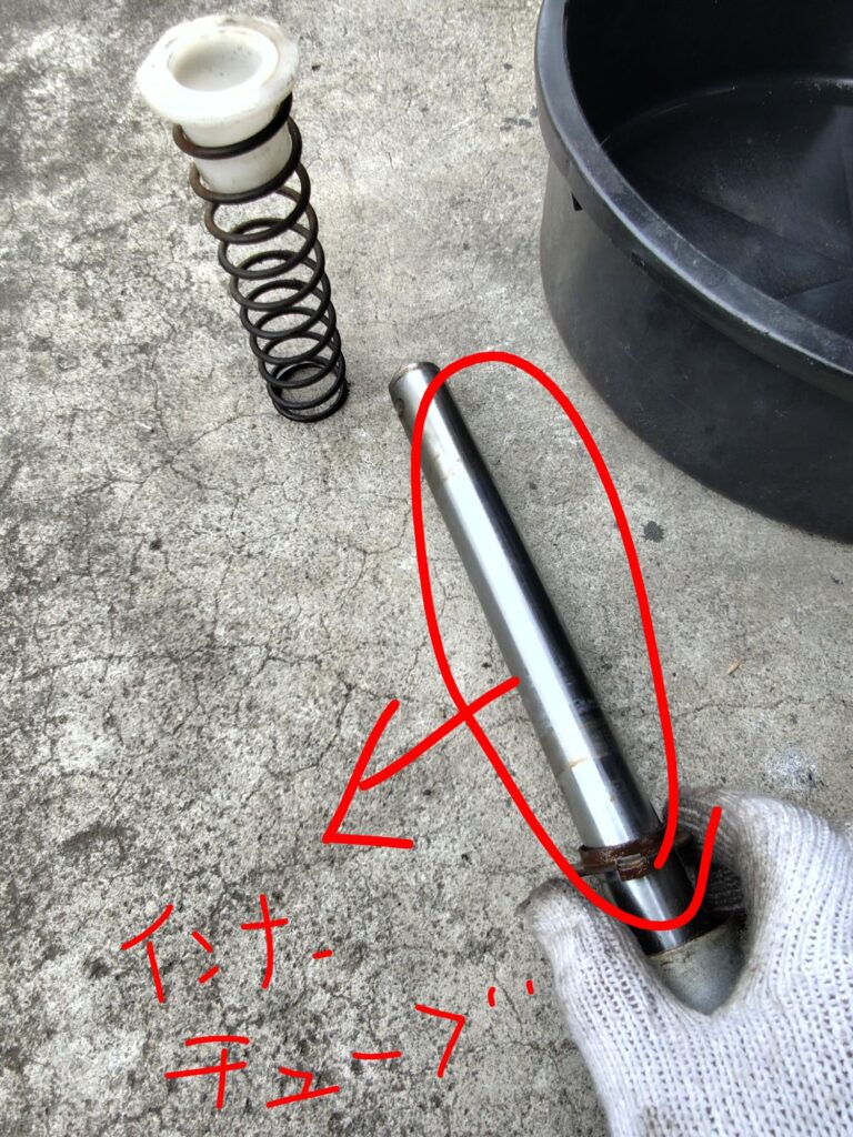 K90　フロントフォークオイル漏れ　オーバーホール