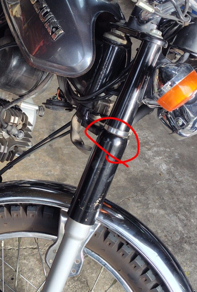 K90　フロントフォークオイル漏れ　オーバーホール