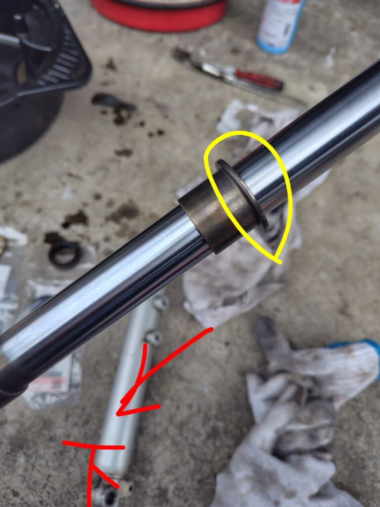 K90　フロントフォークオイル漏れ　オーバーホール