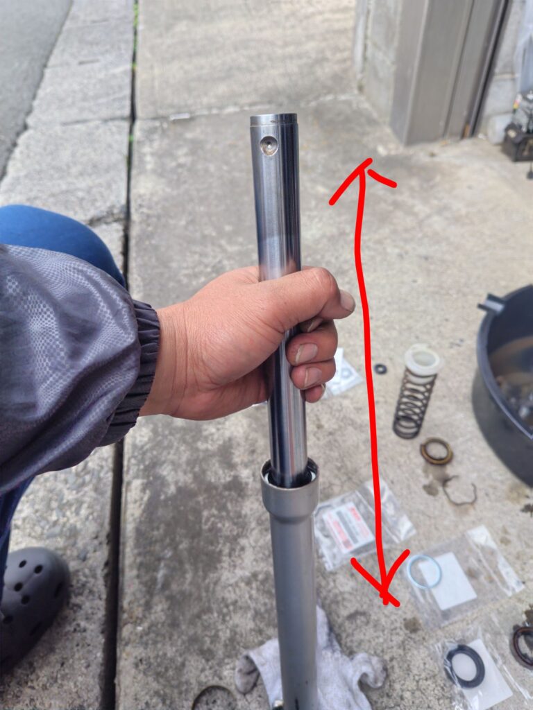 K90　フロントフォークオイル漏れ　オーバーホール