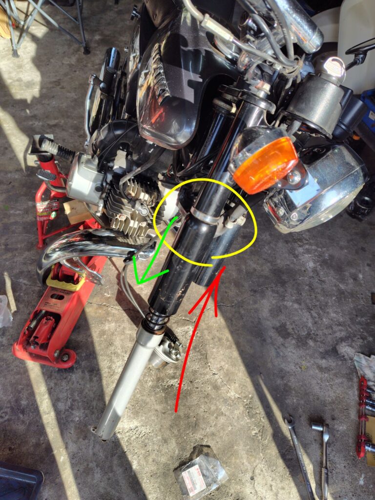 K90　フロントフォークオイル漏れ　オーバーホール