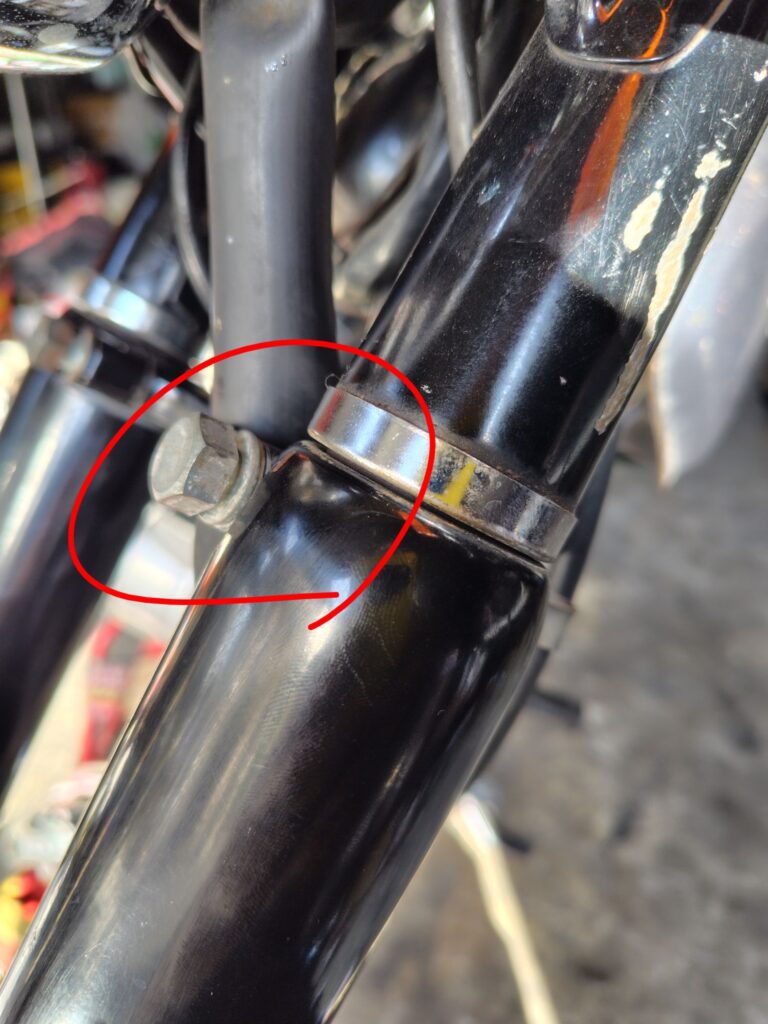 K90　フロントフォークオイル漏れ　オーバーホール