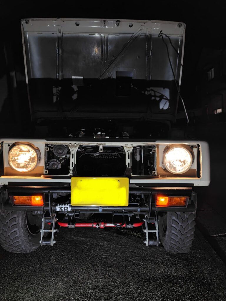 JA11　ジムニー　H4化　ヘッドライト交換